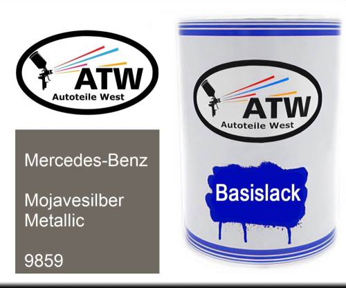 Mercedes-Benz, Mojavesilber Metallic, 9859: 500ml Lackdose, von ATW Autoteile West.